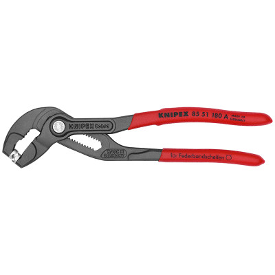 KN-8551180A Щипцы для пружинных хомутов, 180 мм 85 51 180 A KN-8551180A KNIPEX