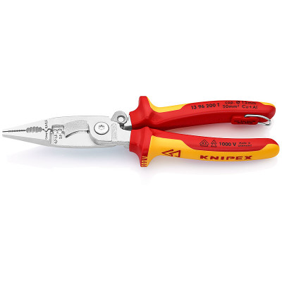 KN-1396200TBK Электромонтажные клещи хромированные 200 мм 1396200TBK KNIPEX