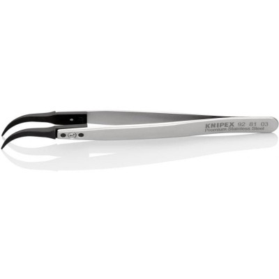 KN-928103 Пинцет ESD гладкие заострённые губки под 60° 92 81 03 KN-928103 KNIPEX